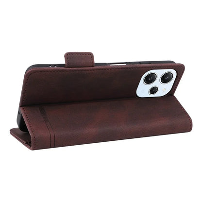 For Xiaomi Redmi 12 4G / 5G (Global) Case Hardware Decor PU Leather Wallet Phone Cover