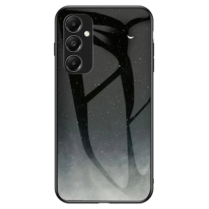 For Samsung Galaxy A05s 4G Case Starry Sky Pattern Tempered Glass+PC+TPU Anti-drop Phone Cover