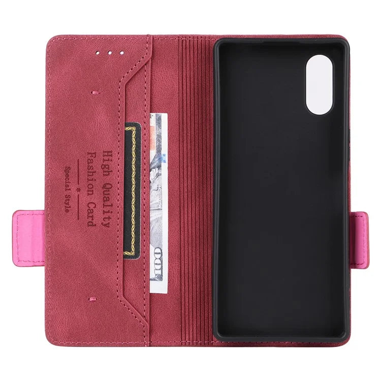For Sony Xperia 5 V Case Hardware Decor PU Leather Stand Phone Cover