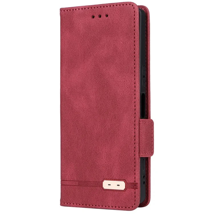For Sony Xperia 5 V Case Hardware Decor PU Leather Stand Phone Cover