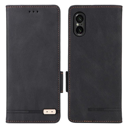 For Sony Xperia 5 V Case Hardware Decor PU Leather Stand Phone Cover