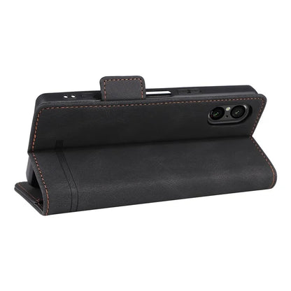 For Sony Xperia 5 V Case Hardware Decor PU Leather Stand Phone Cover