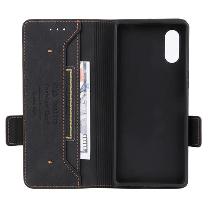 For Sony Xperia 5 V Case Hardware Decor PU Leather Stand Phone Cover