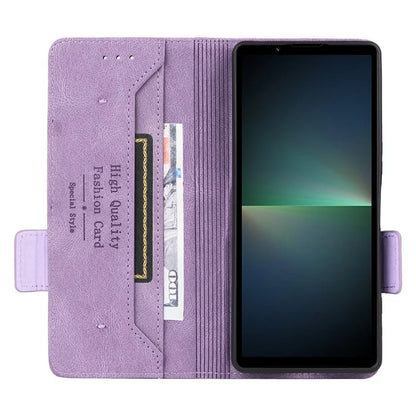 For Sony Xperia 5 V Case Hardware Decor PU Leather Stand Phone Cover