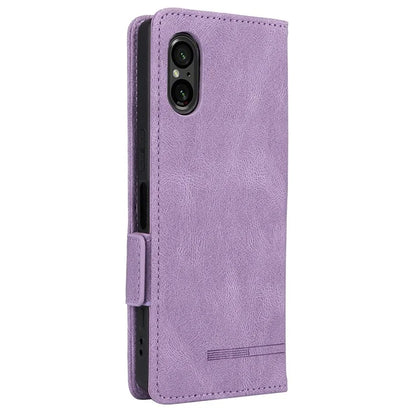For Sony Xperia 5 V Case Hardware Decor PU Leather Stand Phone Cover