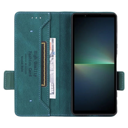 For Sony Xperia 5 V Case Hardware Decor PU Leather Stand Phone Cover