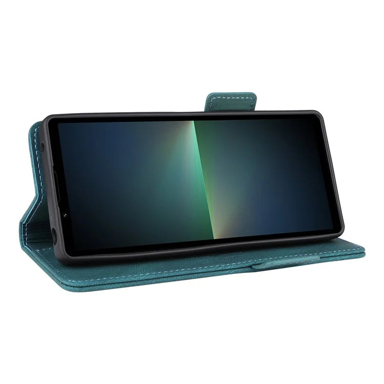 For Sony Xperia 5 V Case Hardware Decor PU Leather Stand Phone Cover