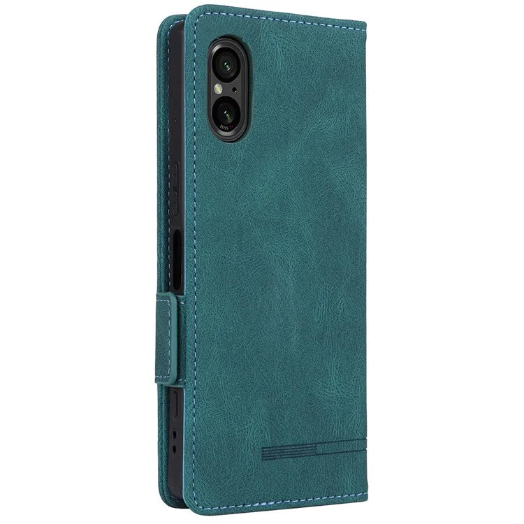 For Sony Xperia 5 V Case Hardware Decor PU Leather Stand Phone Cover