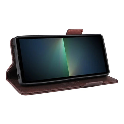 For Sony Xperia 5 V Case Hardware Decor PU Leather Stand Phone Cover