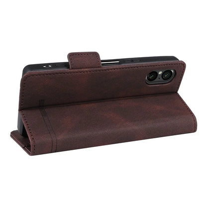 For Sony Xperia 5 V Case Hardware Decor PU Leather Stand Phone Cover