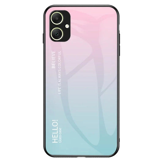 For Samsung Galaxy A05 4G Case Drop Proof Tempered Glass+PC+TPU Gradient Phone Cover