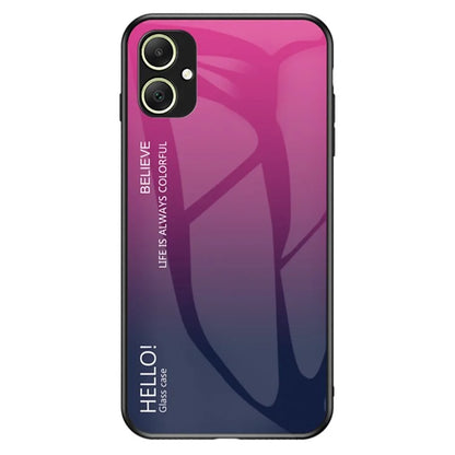 For Samsung Galaxy A05 4G Case Drop Proof Tempered Glass+PC+TPU Gradient Phone Cover