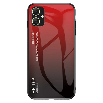 For Samsung Galaxy A05 4G Case Drop Proof Tempered Glass+PC+TPU Gradient Phone Cover