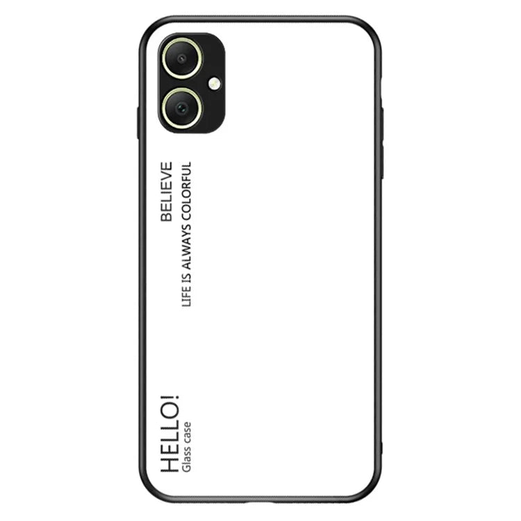 For Samsung Galaxy A05 4G Case Drop Proof Tempered Glass+PC+TPU Gradient Phone Cover