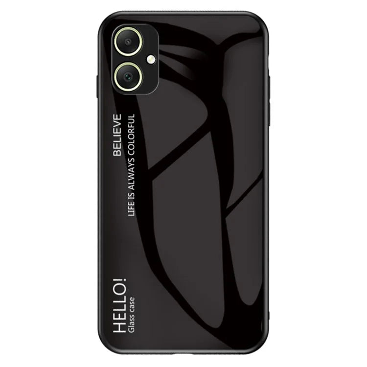 For Samsung Galaxy A05 4G Case Drop Proof Tempered Glass+PC+TPU Gradient Phone Cover
