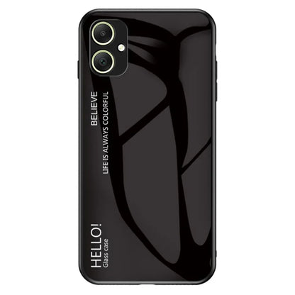For Samsung Galaxy A05 4G Case Drop Proof Tempered Glass+PC+TPU Gradient Phone Cover