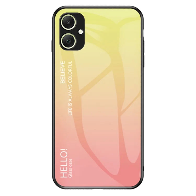 For Samsung Galaxy A05 4G Case Drop Proof Tempered Glass+PC+TPU Gradient Phone Cover