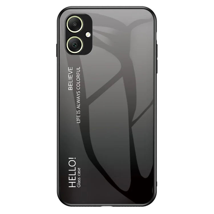 For Samsung Galaxy A05 4G Case Drop Proof Tempered Glass+PC+TPU Gradient Phone Cover