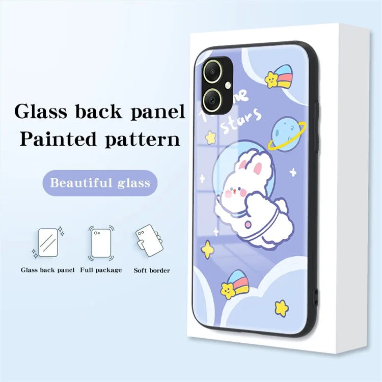 For Samsung Galaxy A05 4G Case Tempered Glass+PC+TPU Phone Cover