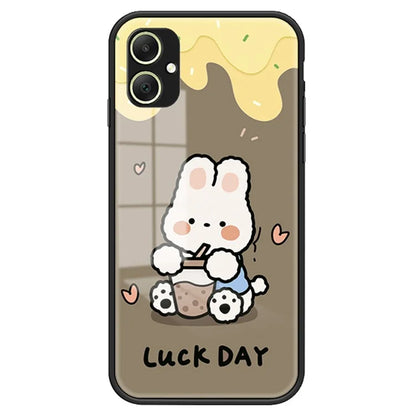 For Samsung Galaxy A05 4G Case Tempered Glass+PC+TPU Phone Cover