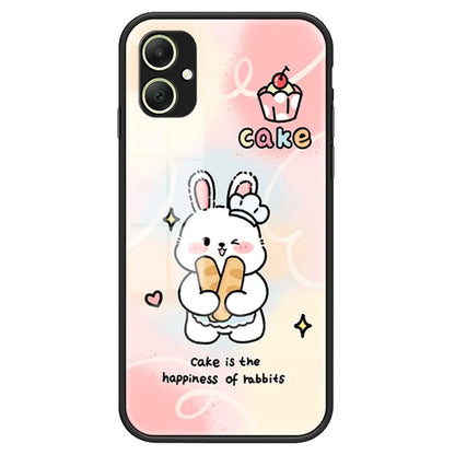 For Samsung Galaxy A05 4G Case Tempered Glass+PC+TPU Phone Cover