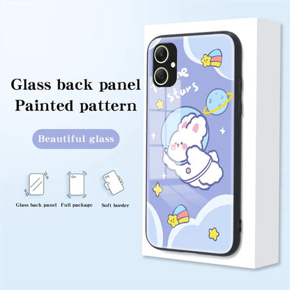 For Samsung Galaxy A05 4G Case Tempered Glass+PC+TPU Phone Cover
