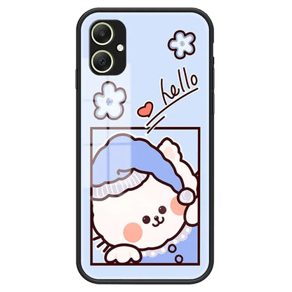 For Samsung Galaxy A05 4G Case Tempered Glass+PC+TPU Phone Cover