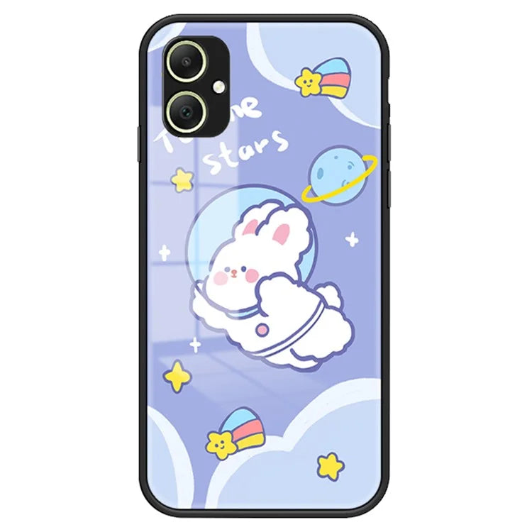 For Samsung Galaxy A05 4G Case Tempered Glass+PC+TPU Phone Cover