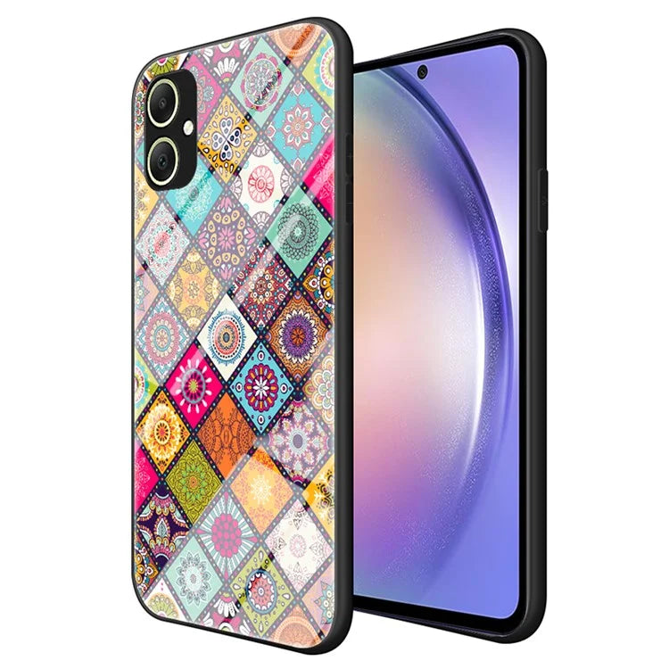 For Samsung Galaxy A05 4G Case Flower Pattern Kickstand Cover with Lanyard