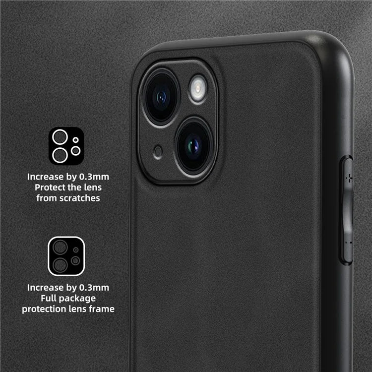 ANNYOJO For iPhone 15 Plus Case PU Leather+PC+TPU Phone Cover Support Magnetic Car Mount