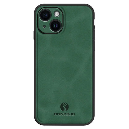 ANNYOJO For iPhone 15 Plus Case PU Leather+PC+TPU Phone Cover Support Magnetic Car Mount