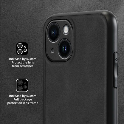 ANNYOJO For iPhone 15 Plus Case PU Leather+PC+TPU Phone Cover Support Magnetic Car Mount
