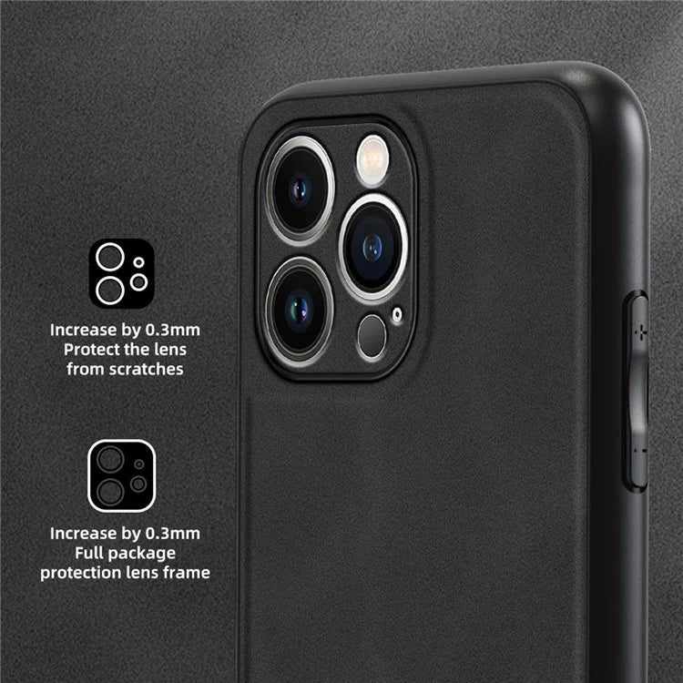 ANNYOJO For iPhone 15 Pro Case Scratch Proof PU Leather+PC+TPU Phone Cover