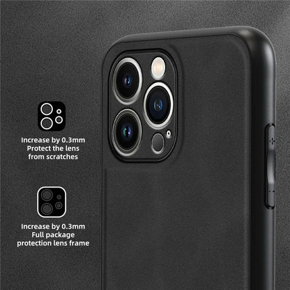 ANNYOJO For iPhone 15 Pro Case Scratch Proof PU Leather+PC+TPU Phone Cover