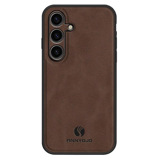 ANNYOJO For Samsung Galaxy S23 FE Case PU Leather+PC+TPU Back Guard Phone Cover