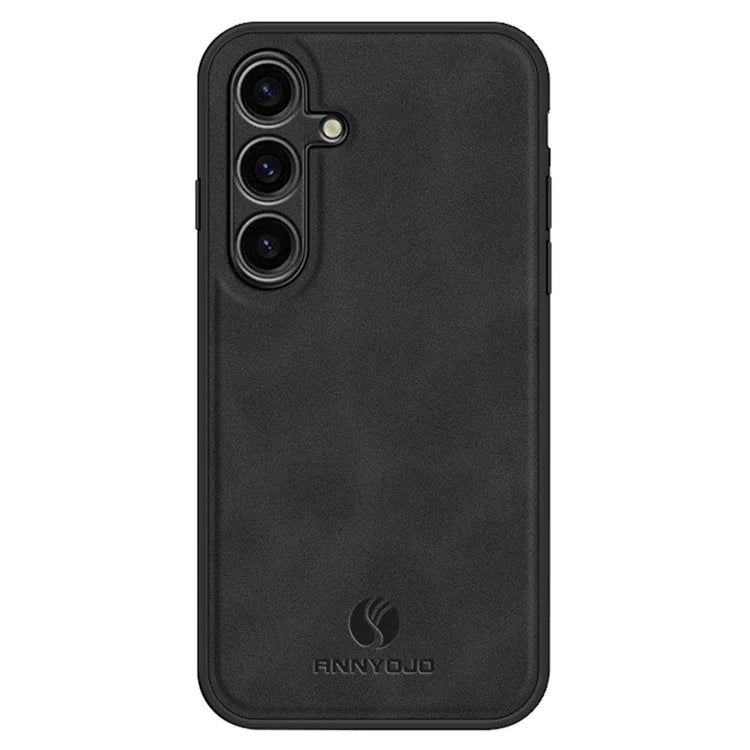 ANNYOJO For Samsung Galaxy S23 FE Case PU Leather+PC+TPU Back Guard Phone Cover