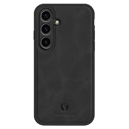 ANNYOJO For Samsung Galaxy S23 FE Case PU Leather+PC+TPU Back Guard Phone Cover