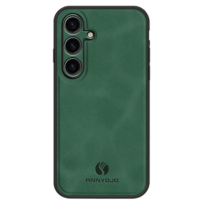 ANNYOJO For Samsung Galaxy S23 FE Case PU Leather+PC+TPU Back Guard Phone Cover