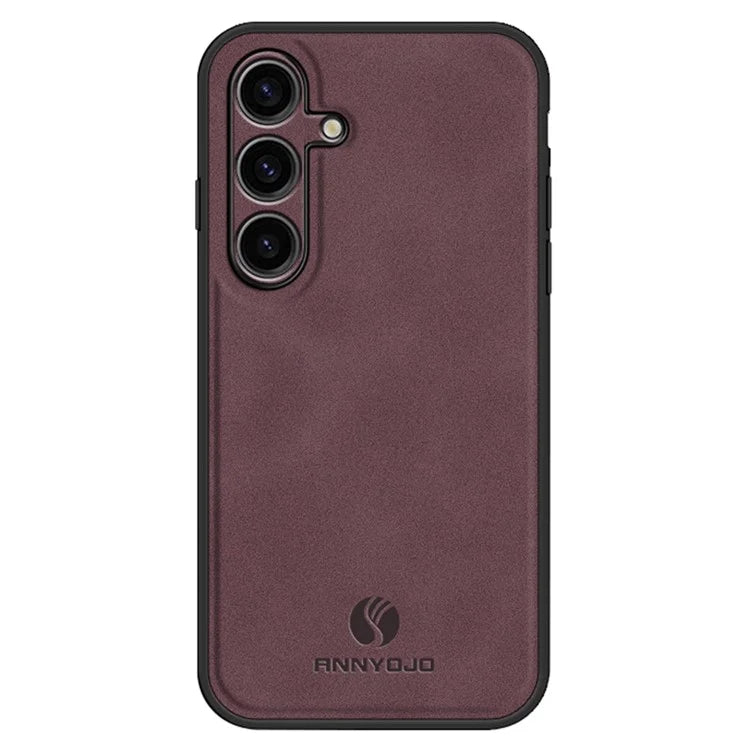 ANNYOJO For Samsung Galaxy S23 FE Case PU Leather+PC+TPU Back Guard Phone Cover