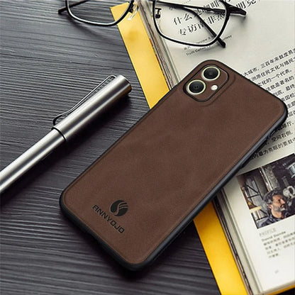 ANNYOJO For Samsung Galaxy A05 4G Case PU Leather+PC+TPU Mobile Phone Back Cover