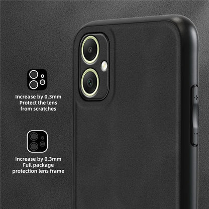 ANNYOJO For Samsung Galaxy A05 4G Case PU Leather+PC+TPU Mobile Phone Back Cover