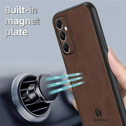 ANNYOJO For Samsung Galaxy A05s 4G Case PU Leather+PC+TPU Shockproof Back Cover