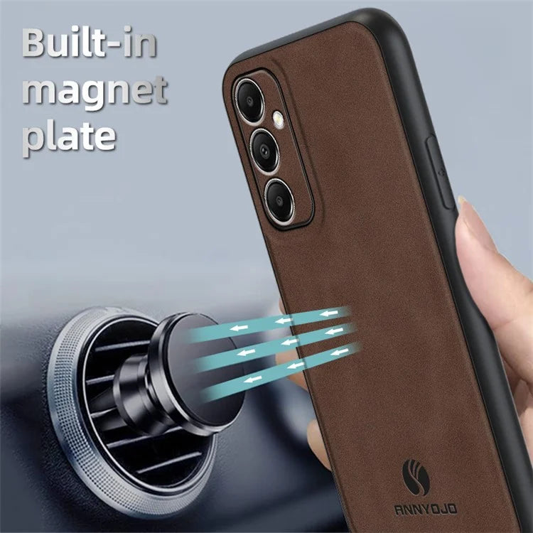 ANNYOJO For Samsung Galaxy A05s 4G Case PU Leather+PC+TPU Shockproof Back Cover