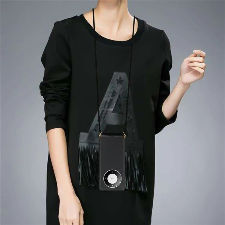 For Huawei Mate 60 Case Shockproof TPU+Wheat Straw Cell Phone Shell with Lanyard