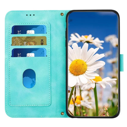 For Samsung Galaxy S23 FE Case Card Slots PU Leather Flower Pattern Printing Phone Cover
