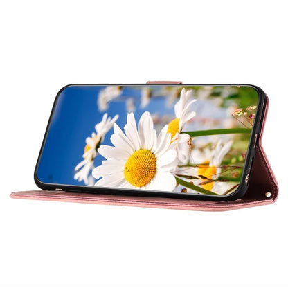 For Samsung Galaxy S23 FE Case Card Slots PU Leather Flower Pattern Printing Phone Cover