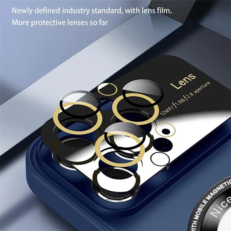 For iPhone 14 Pro Max Case Back Logo Magnify Phone Cover Compatible with MagSafe