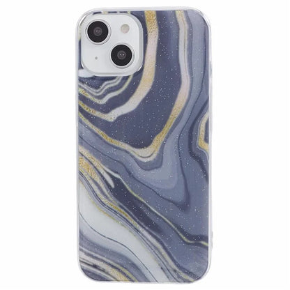 For iPhone 15 Marble Pattern Case Flexible TPU Protective IMD Phone Cover