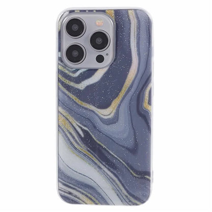 For iPhone 15 Pro Max Protective Case Marble IMD Shockproof TPU Phone Cover