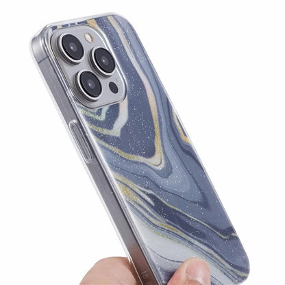 For iPhone 15 Pro Max Protective Case Marble IMD Shockproof TPU Phone Cover